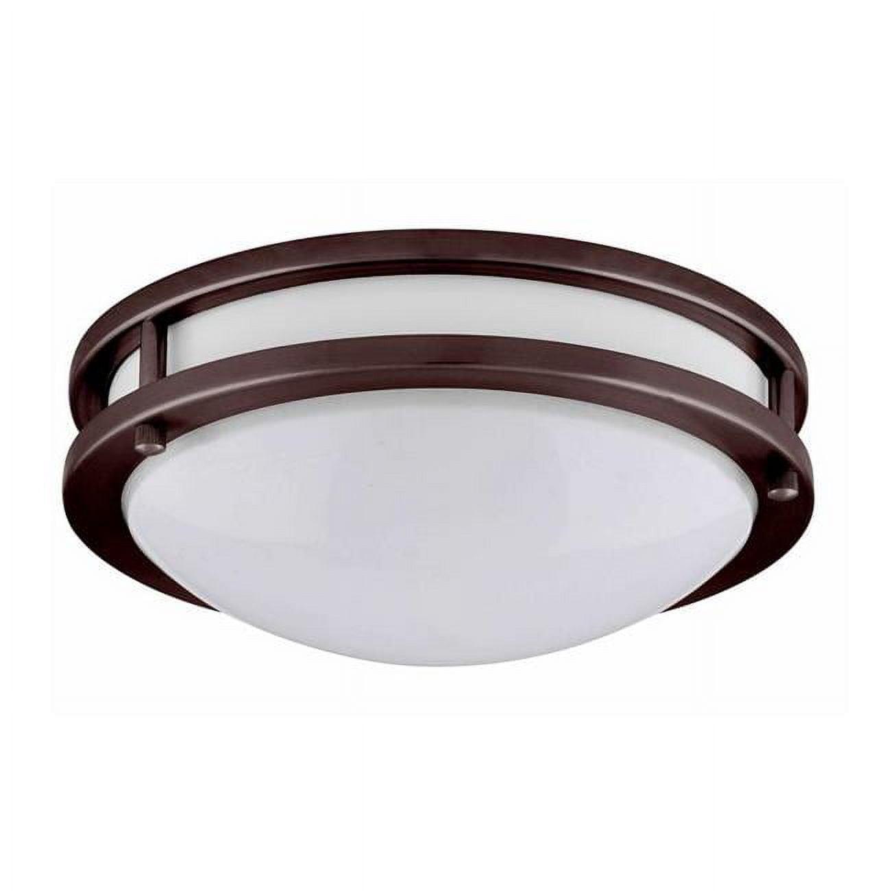 Jr Bronze 10" LED Flushmount Ceiling Light with Acrylic Shade