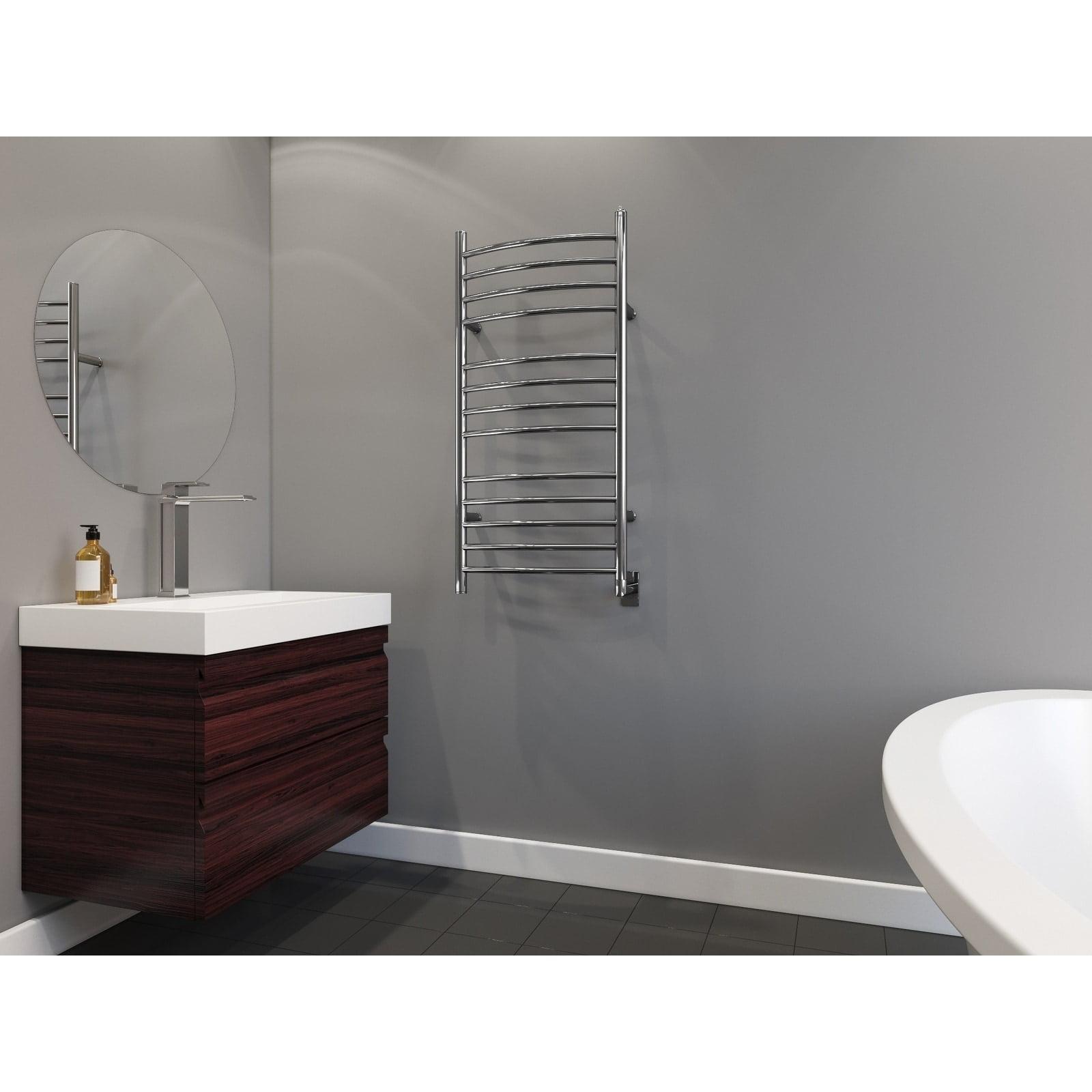 Polished Stainless Steel Wall Mounted 13-Bar Towel Warmer