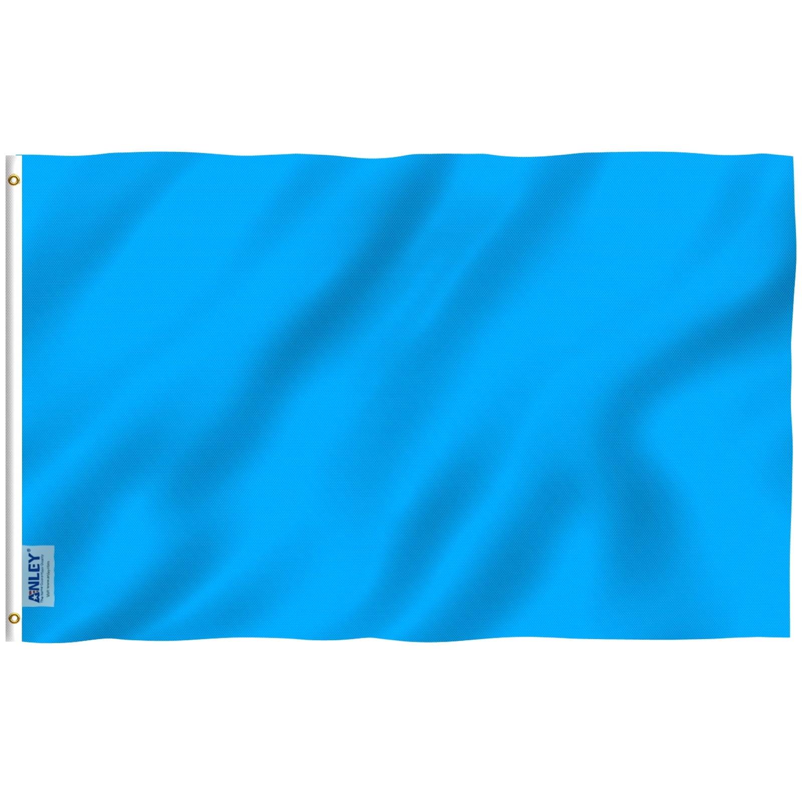 Fly Breeze 3x5 Foot Solid Light Blue Polyester Flag with Brass Grommets