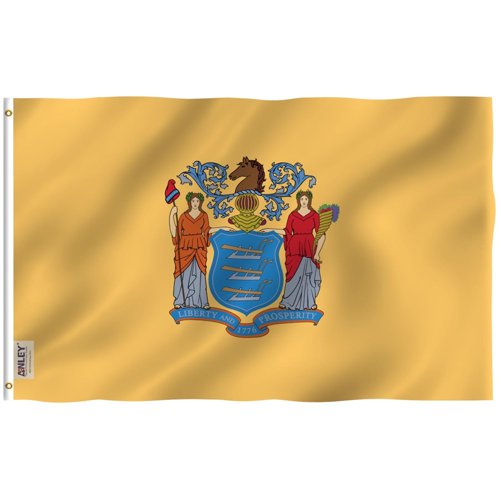 ANLEY 3' x 5' New Jersey State Flag - NewJersey NJ Flags Polyester