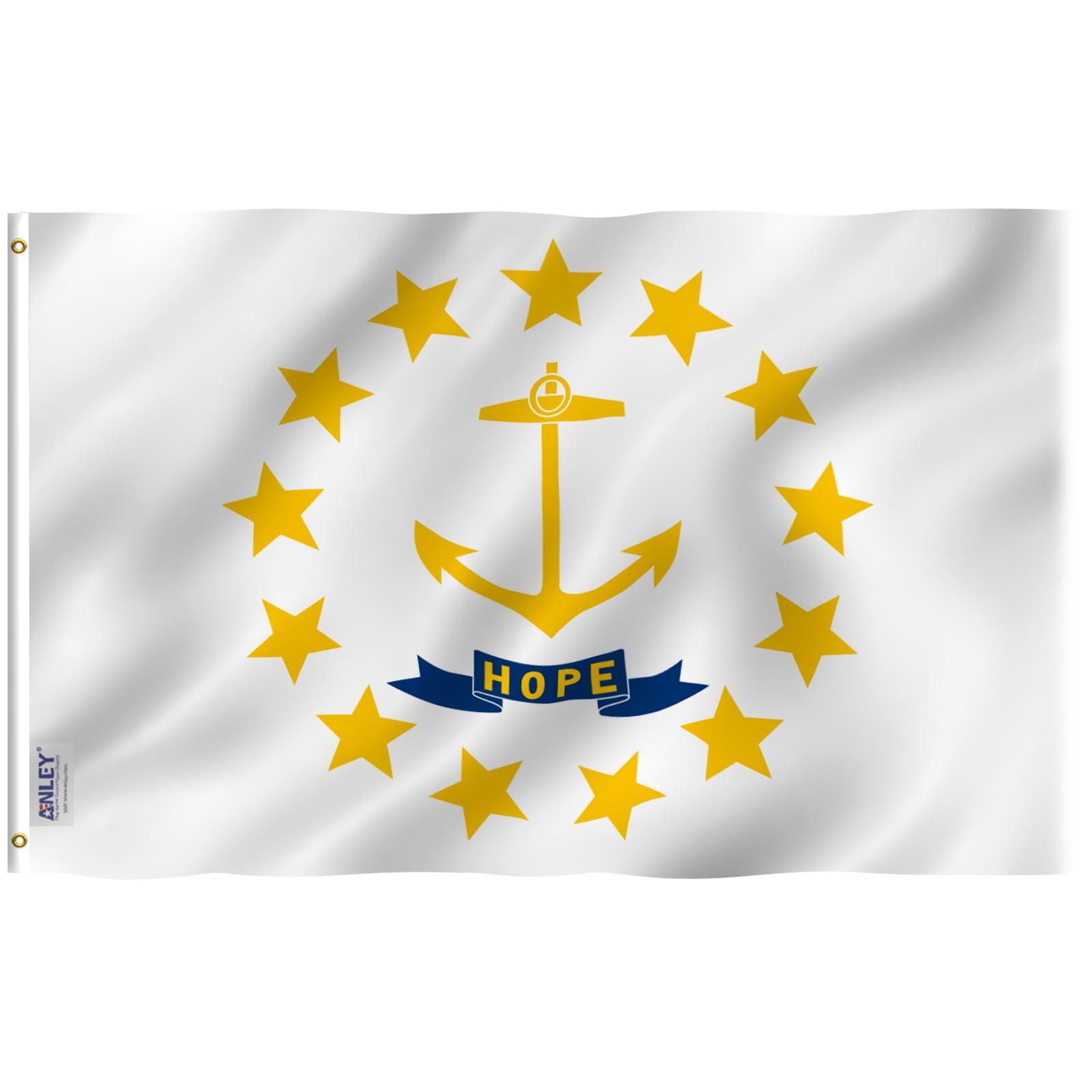 ANLEY 3x5 Foot Rhode Island State Flag - Rhode Island RI Flags Polyester