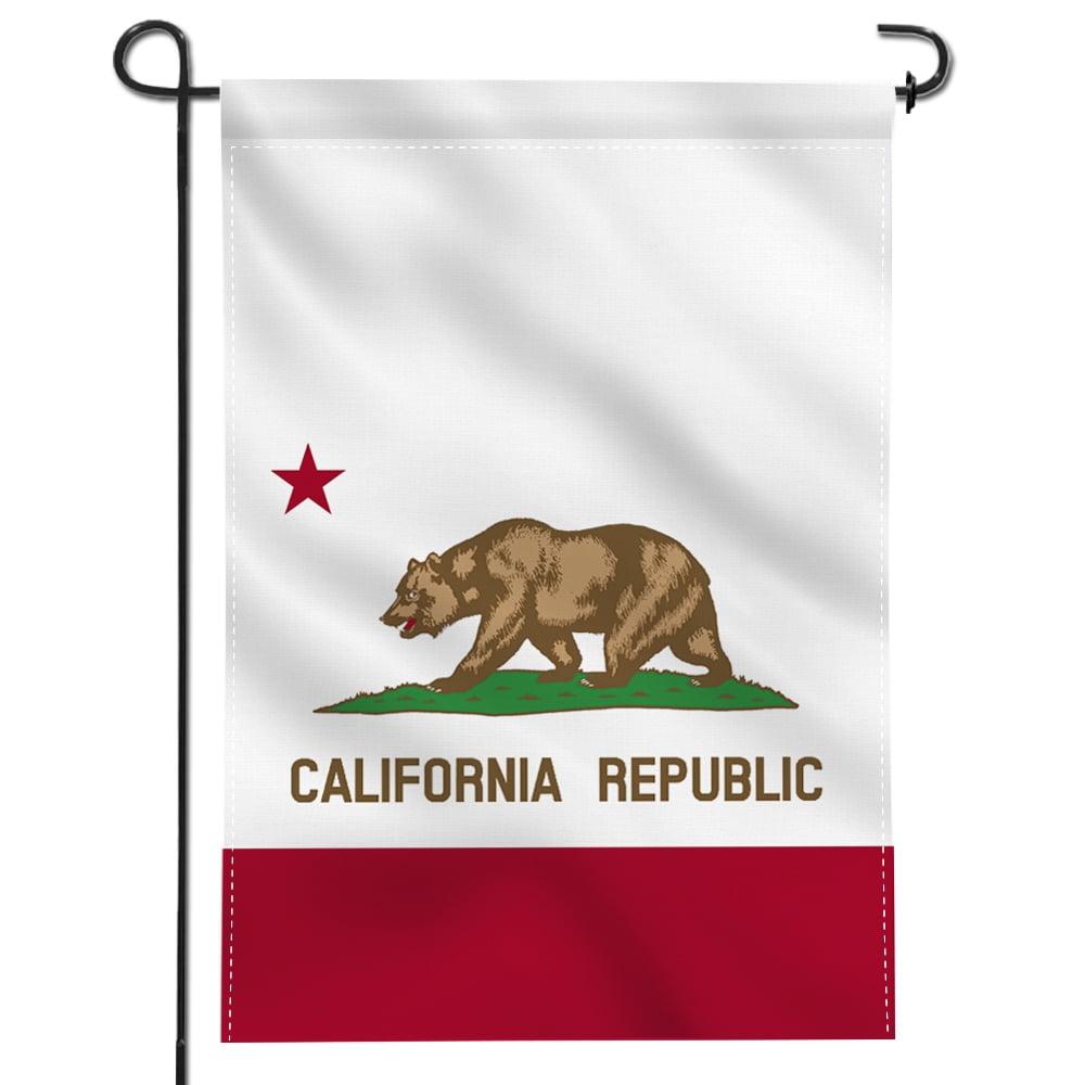 California Republic Double Sided Polyester Garden Flag