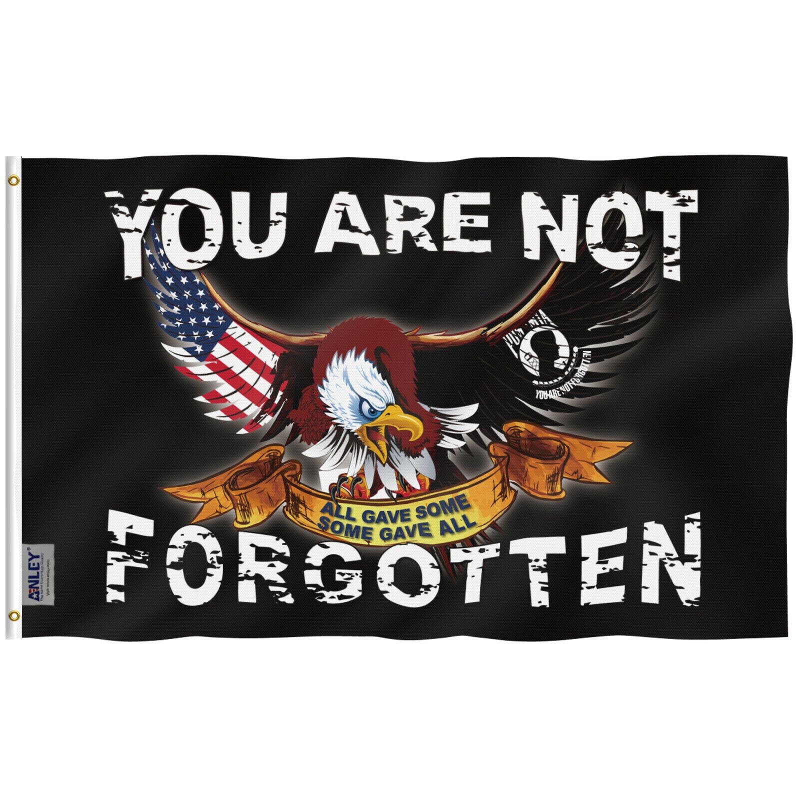 Patriotic Black Polyester 3x5 Ft You Are Not Forgotten Flag