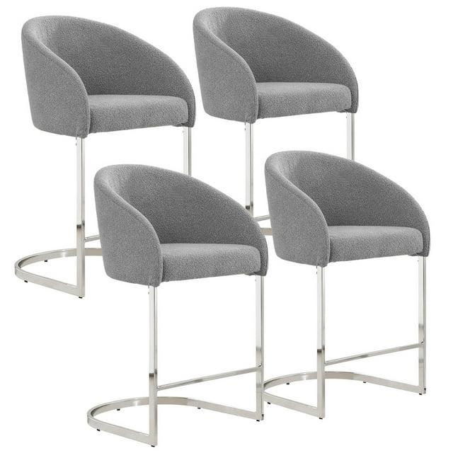 Brayden Studio® Chylee 26'' Boucle Upholstered Counter Stool