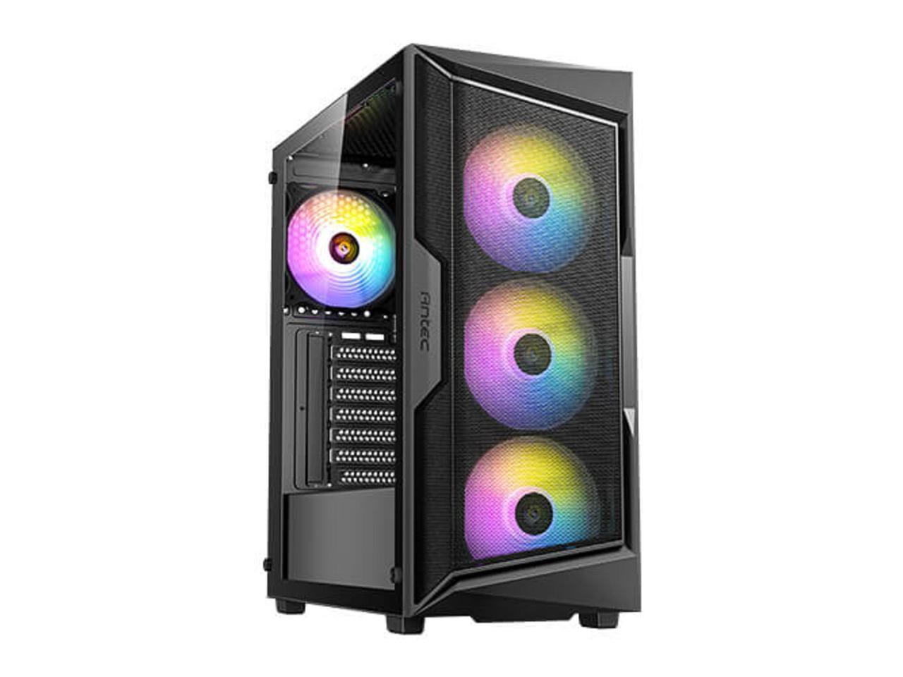 Antec AX61 Black Mid-Tower ATX Gaming Case with ARGB Fans