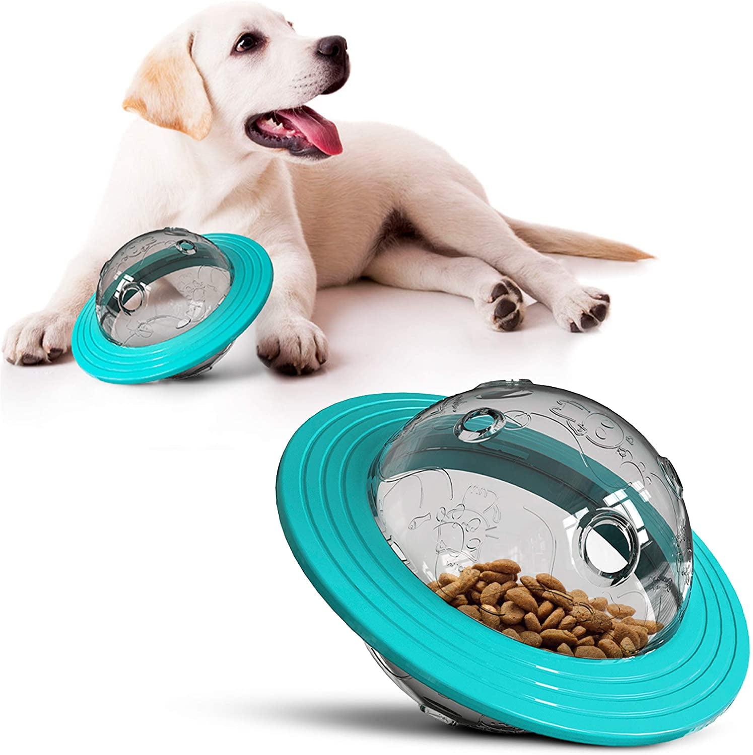 Blue Interactive Planet Treat Dispensing Chew Toy for Dogs