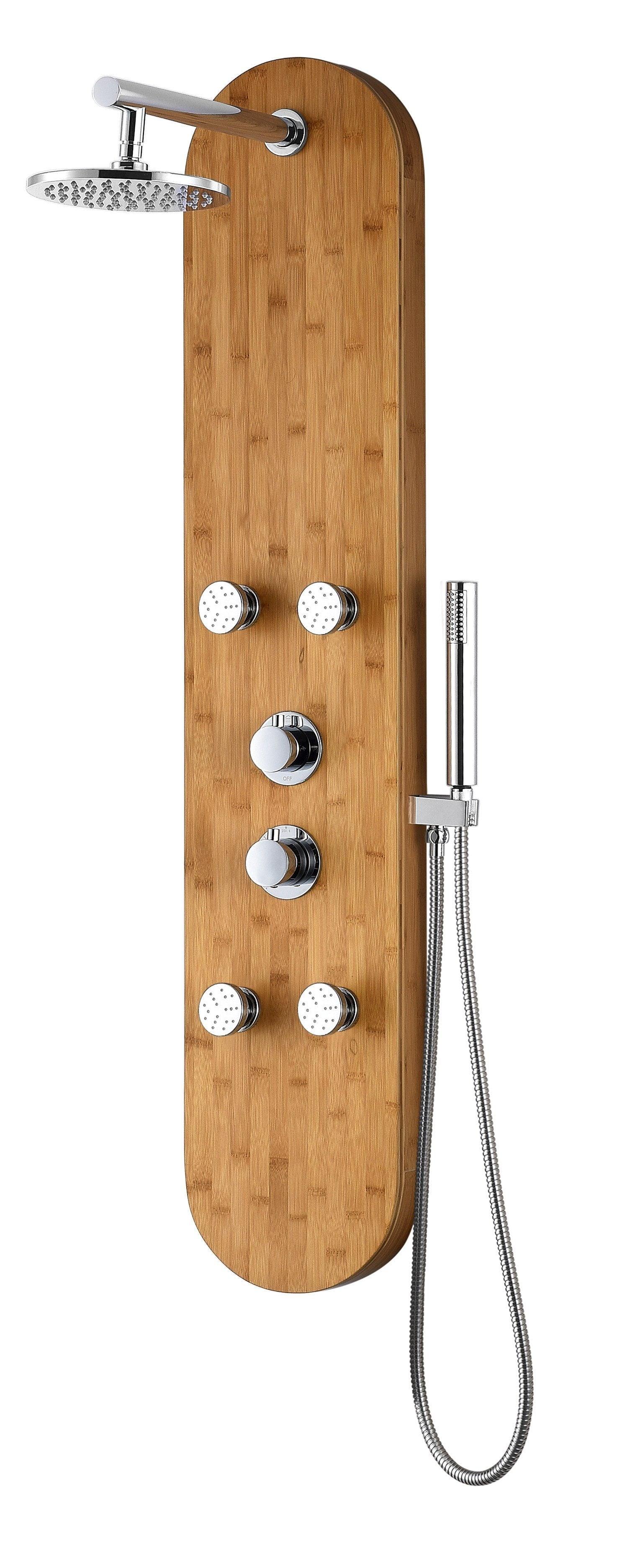 Crane Series 51.18'' Shower Panel with Adjustable Shower Head