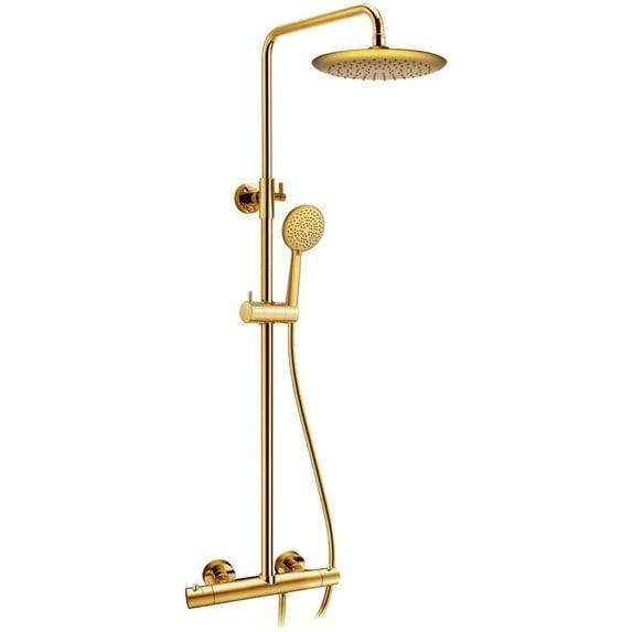 Heavy Rainfall Stainless Steel Shower Bar with Hand Sprayer