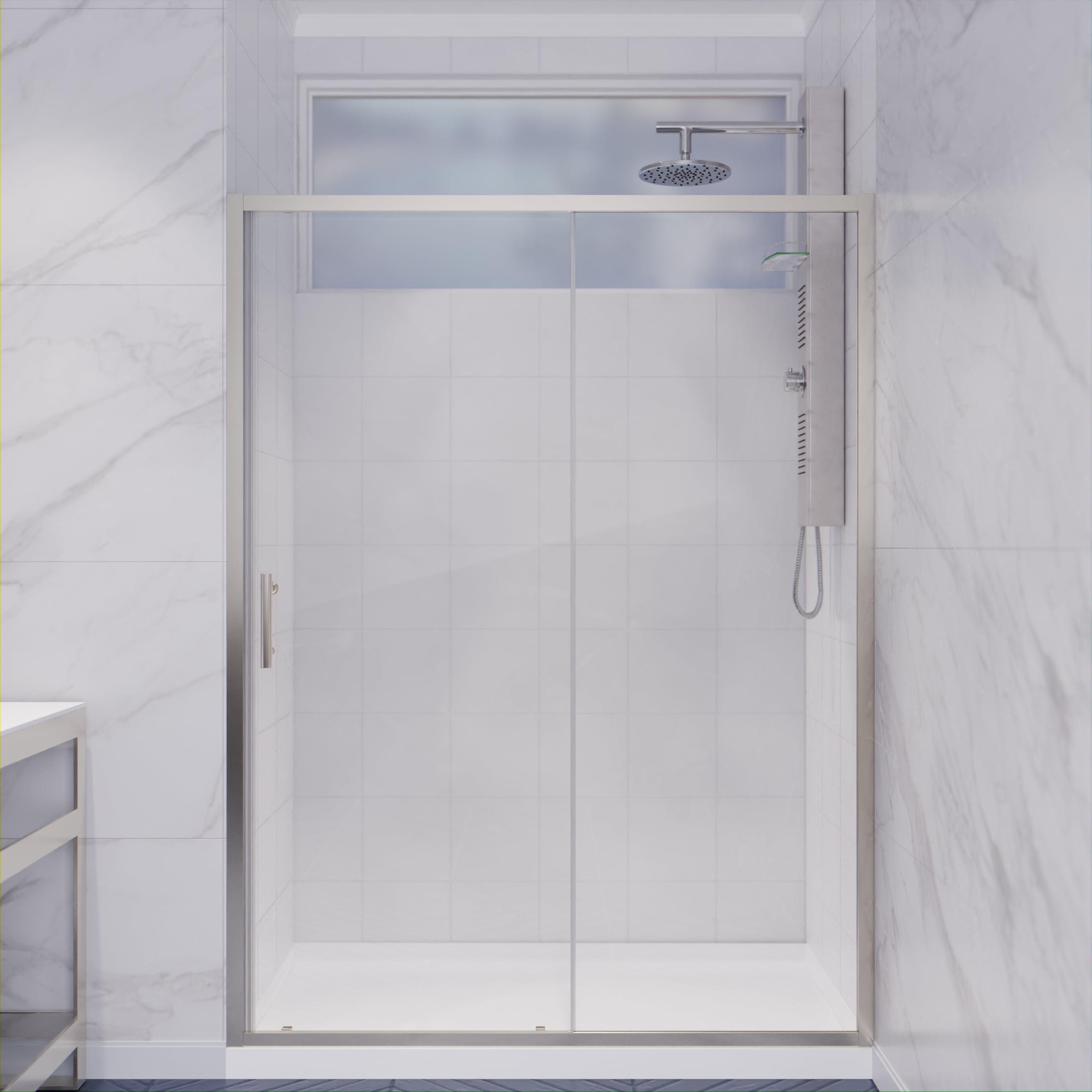 ANZZI Halberd 48 in. x 72 in. Framed Shower Door with TSUNAMI GUARD in Brushed Nickel