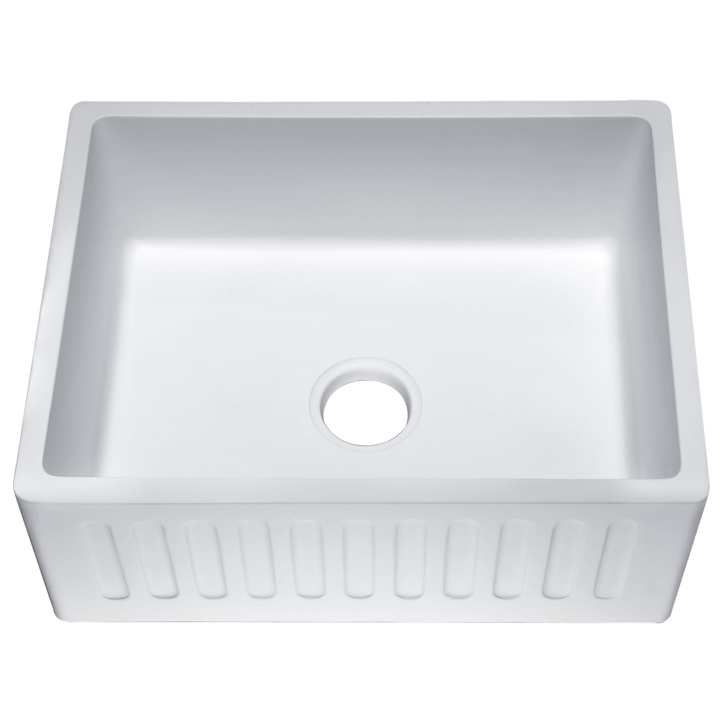 Roine 23.62'' L Farmhouse / Apron Single Bowl Solid Surface Kitchen Sink