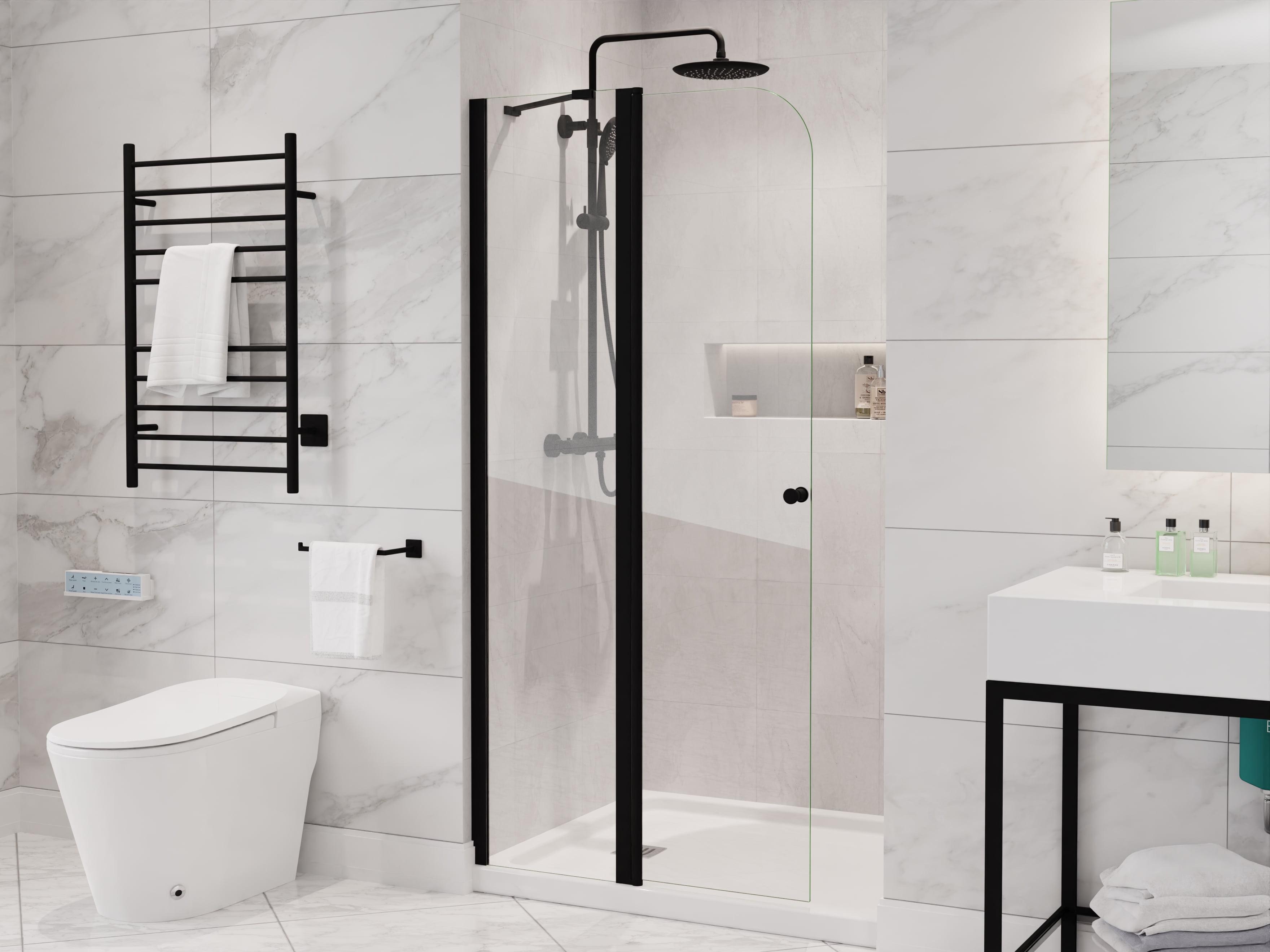Anzzi 33.3” W x 72” H Frameless Shower Door
