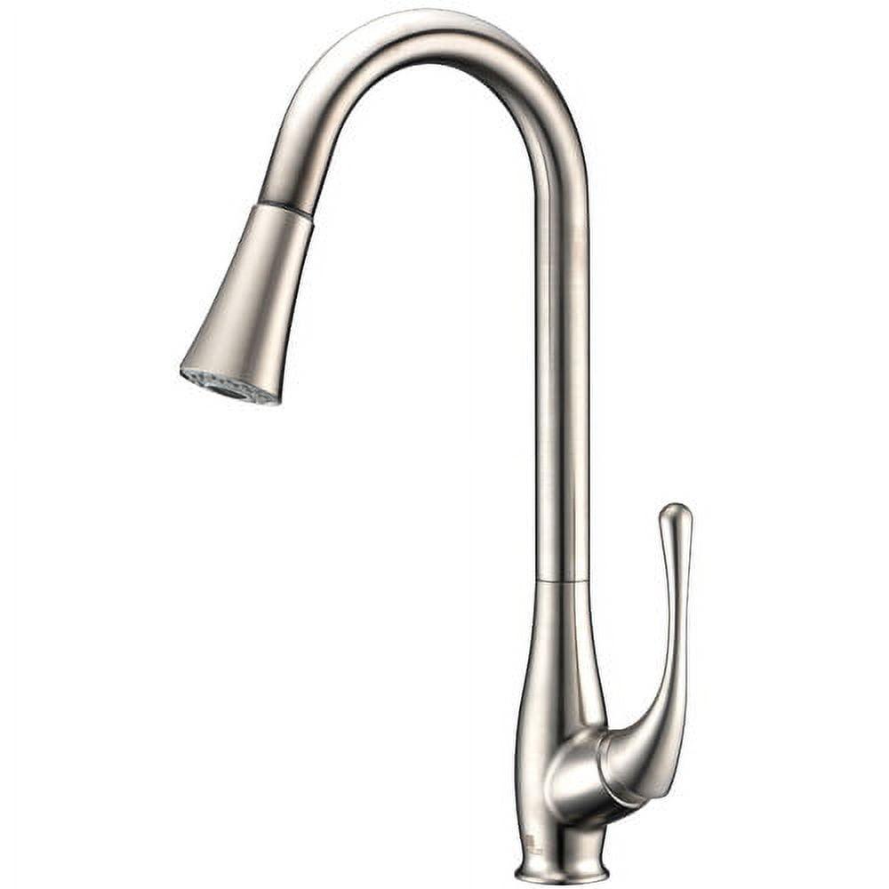 Brushed Nickel Single Handle Pull Down Kitchen Faucet