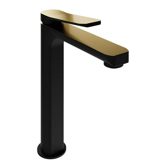 ANZZI Single-Hole Single-handle Bathroom Faucet with Drain Assembly L-AZ901MB-BG