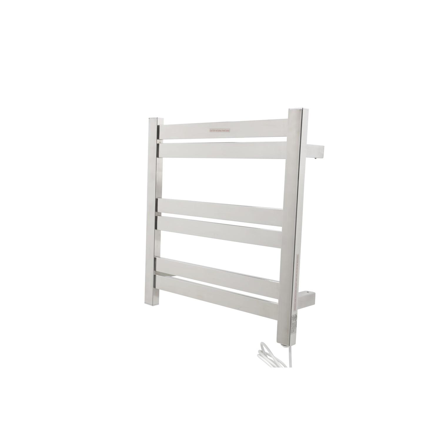 Polished Chrome 6-Bar Stainless Steel Wall Mounted Towel Warmer