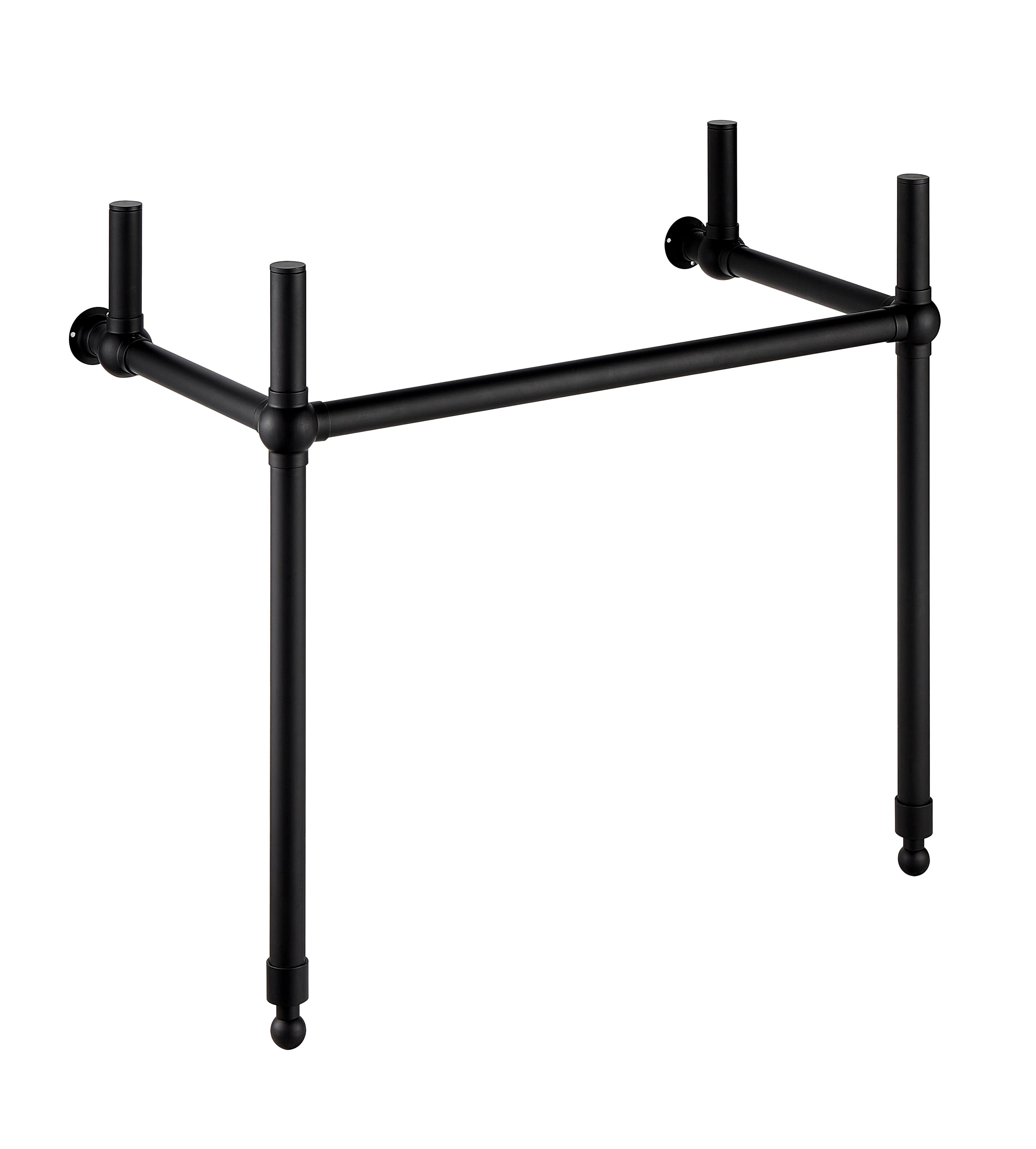 Matte Black 34.5" Metal Bathroom Console Sink Base