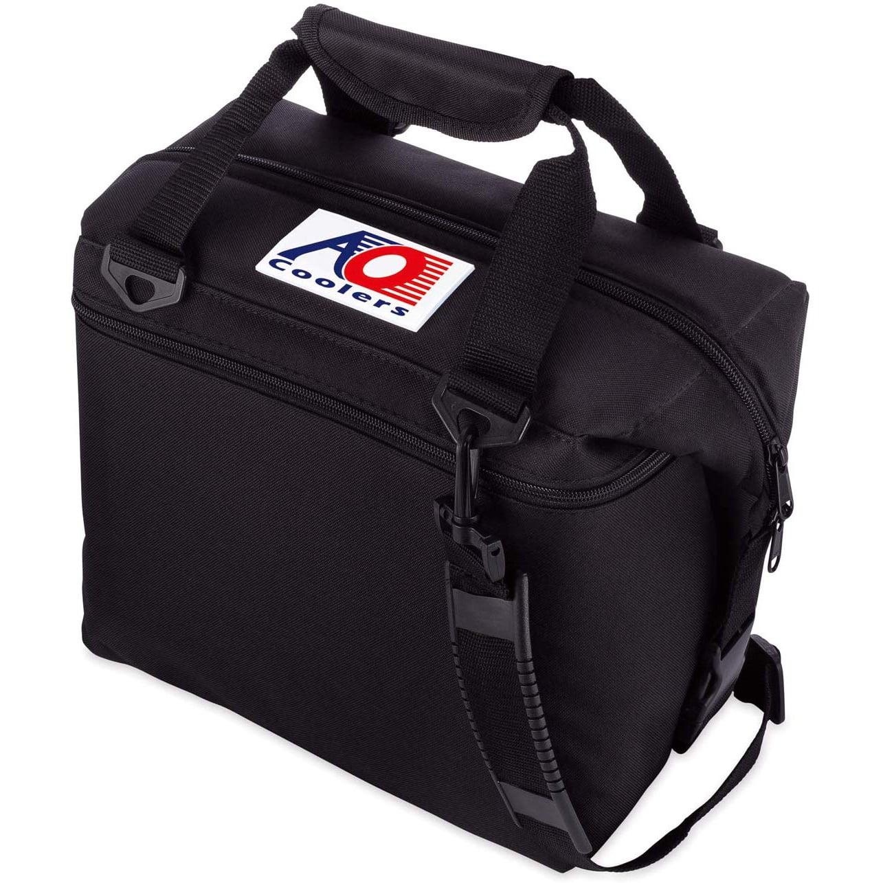 AO Coolers Original 12 Can Soft Side Cooler w/ High Density Insulation, Black