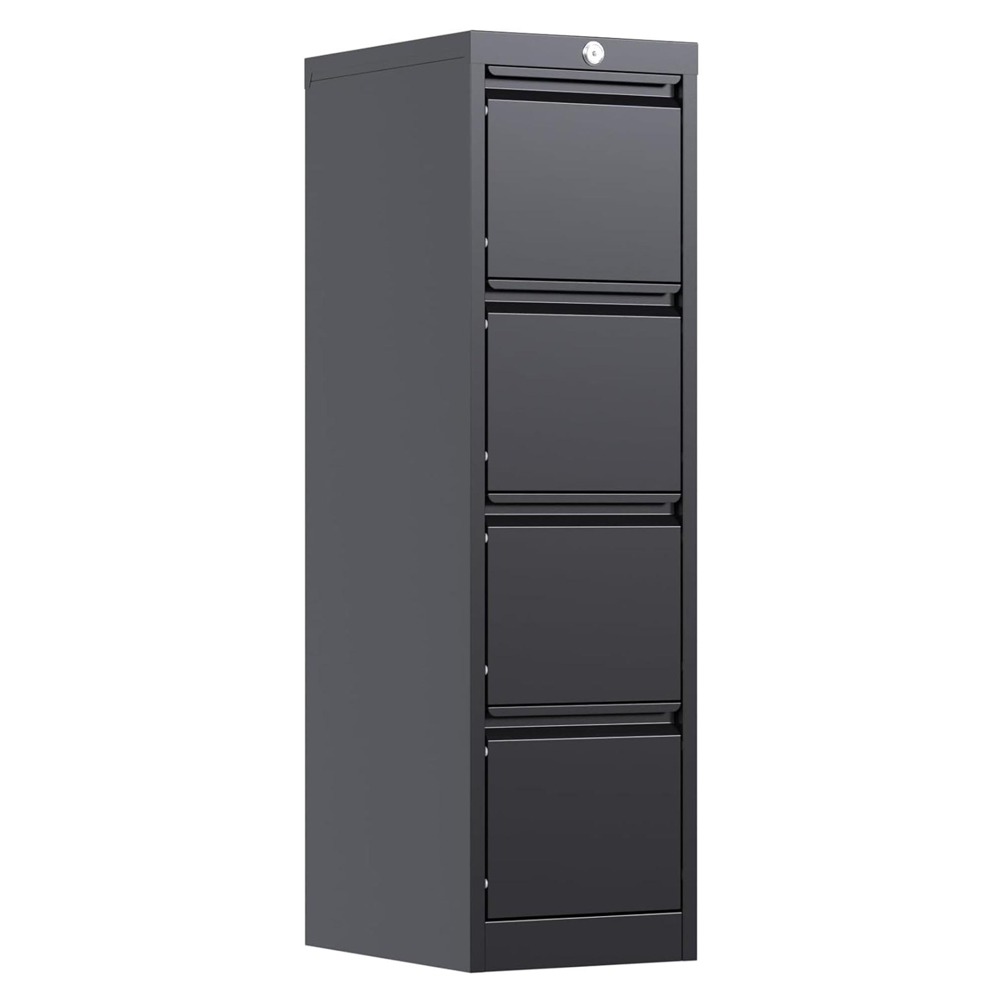 AOBABO 4 Drawer Vertical Metal File Cabinet with Lock for Home and Office