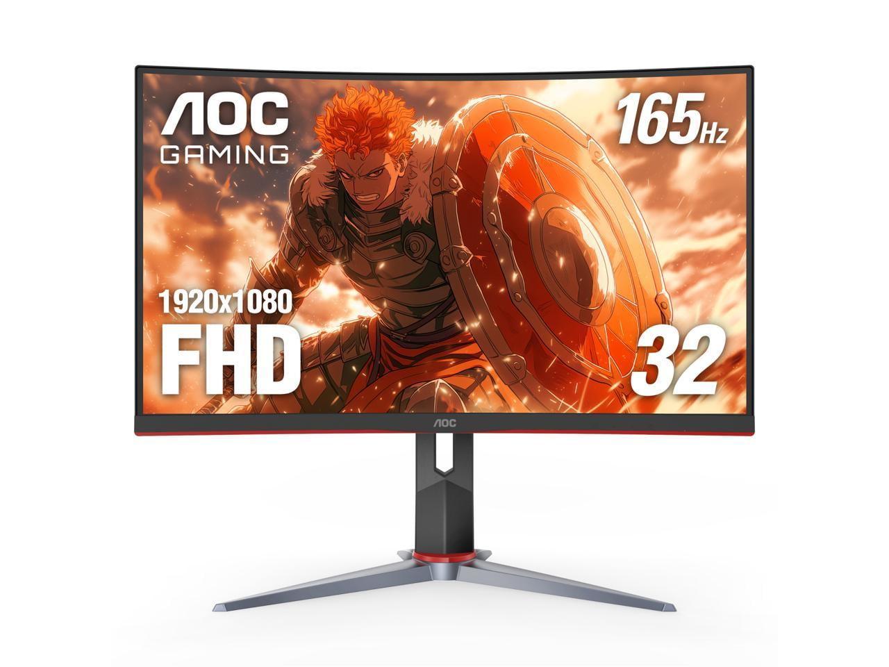 AOC 32" Curved Black and Red LED Gaming Monitor