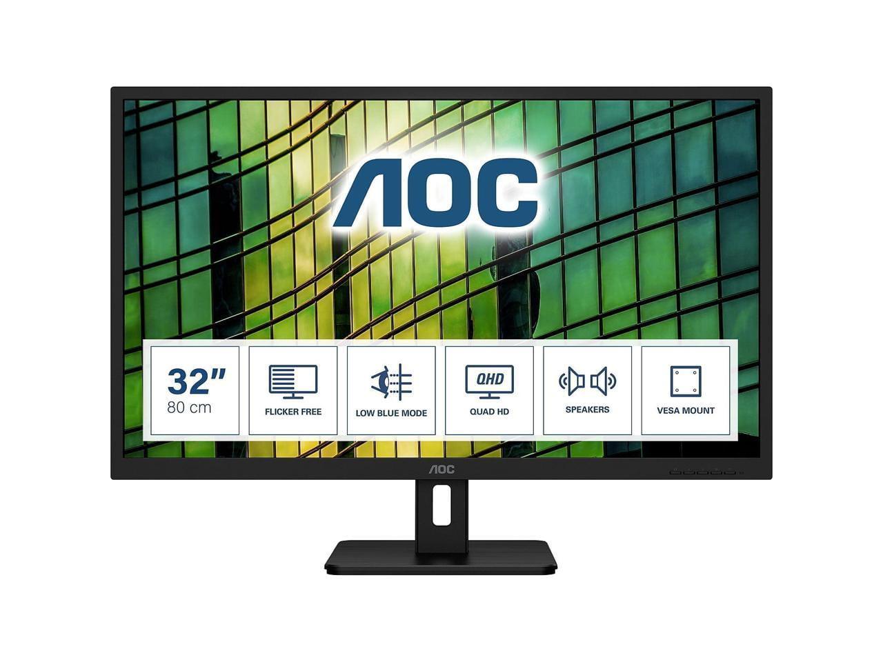 AOC Q32E2N-B 31.5" 2560x1440 75Hz QHD Monitor - Certified Refurbished