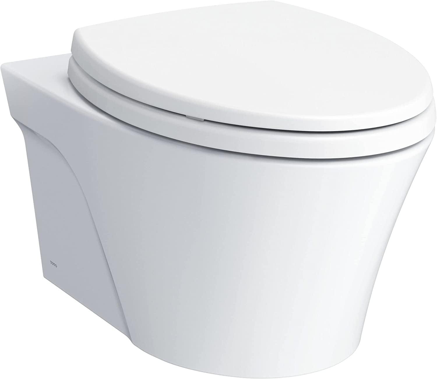 Toto® Ap Washlet+ Ready Wall-Hung Elongated Toilet Bowl with Skirted Design and Cefiontect