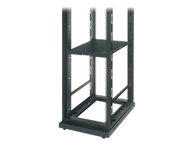 Sleek Black Metal 1U Rack Shelf for Server Equipment