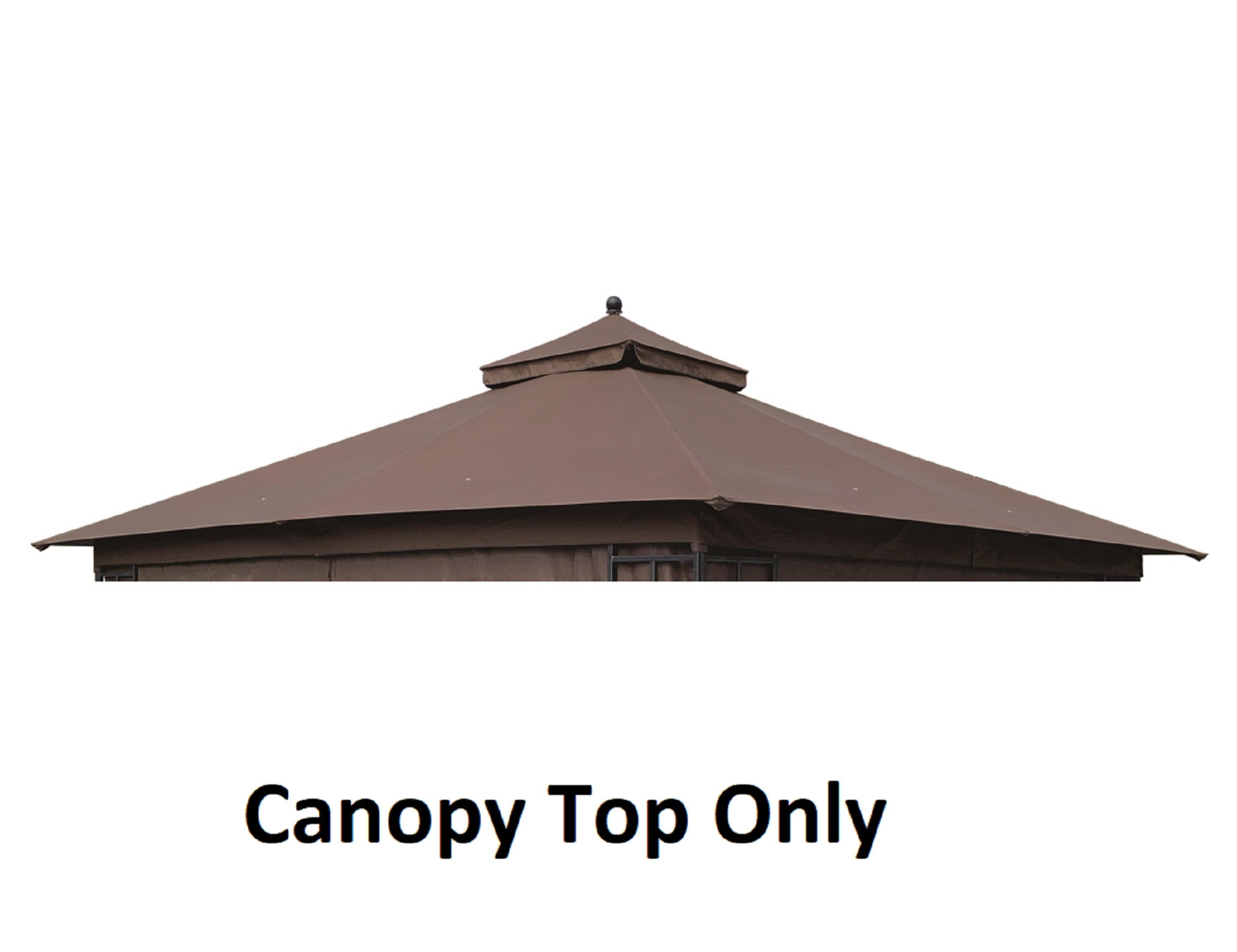 APEX GARDEN Brown Polyester Replacement Canopy for Gazebo