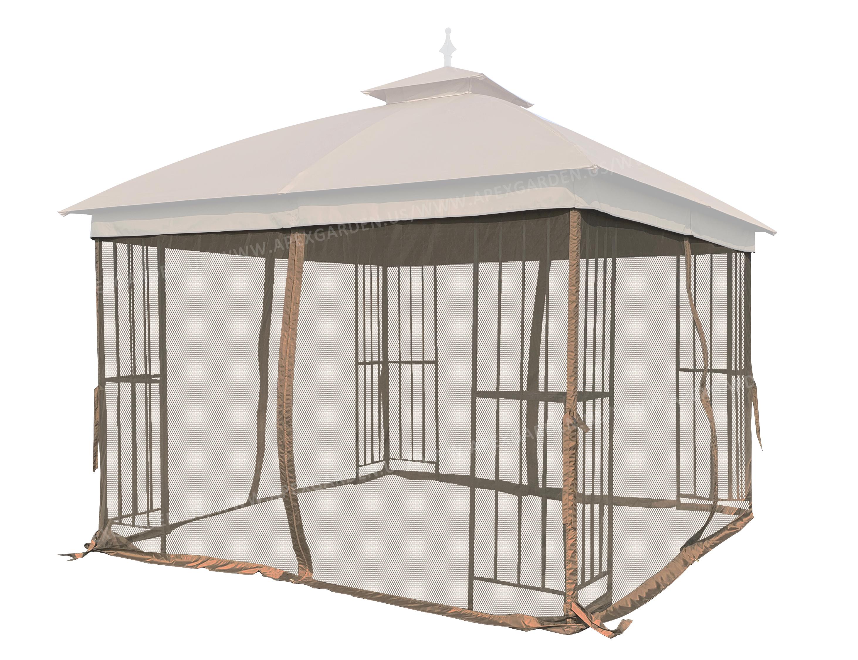 APEX GARDEN Universal 10 ft. x 10 ft. Gazebo Replacement Mosquito Netting