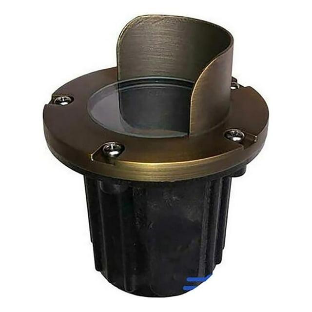 AQ Lighting 5" Metal & Composite Well Light with Angle Shield Cover in Bronze