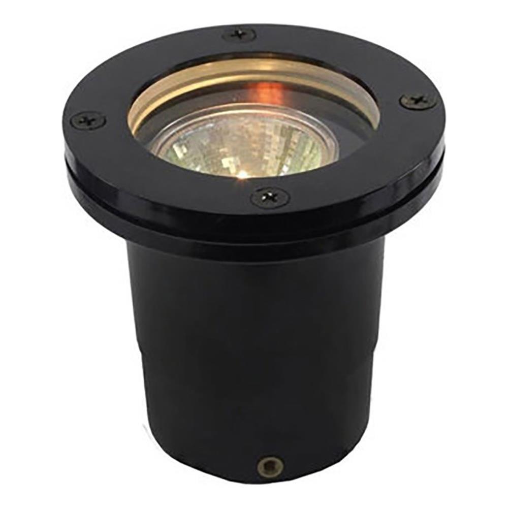 Black Composite and Metal 4" In-Ground Well Light