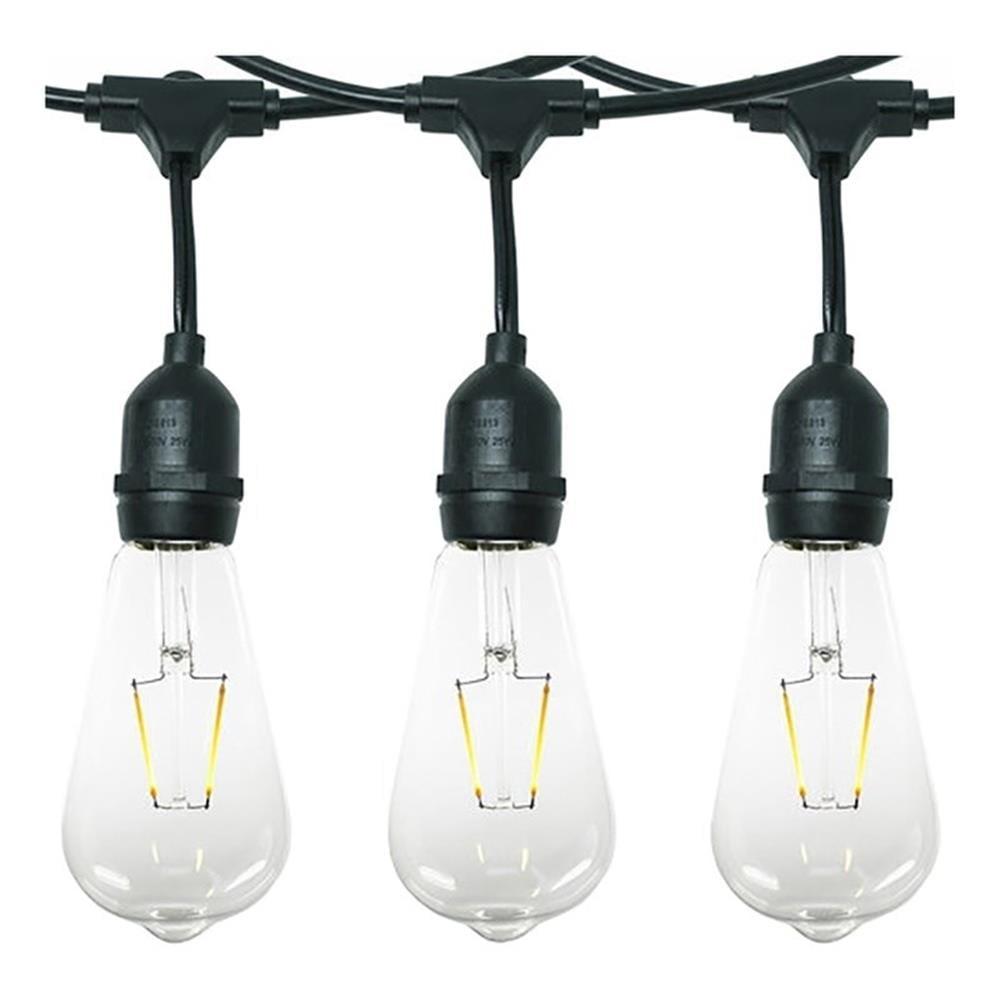 288'' Black PVC Dimmable Outdoor LED String Lights