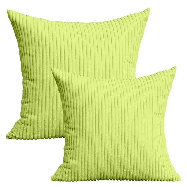 LALA & WONZ Corduroy Striped Throw Pillow Covers (Set of 2)