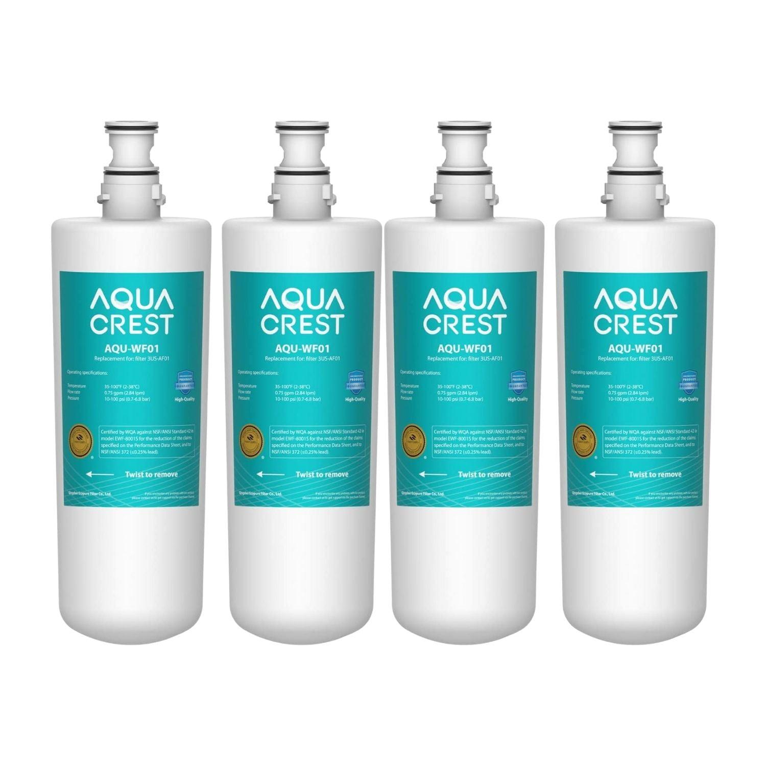 AQUA CREST 3US-AF01 Under Sink Water Filter, Replacement for Standard 3US-AF01, 3US-AS01, Aqua-Pure AP Easy C-CS-FF, WHCF-SRC, WHCF-SUFC, WHCF-SUF Water Filter, NSF/ANSI 42 Certified (Pack of 1)