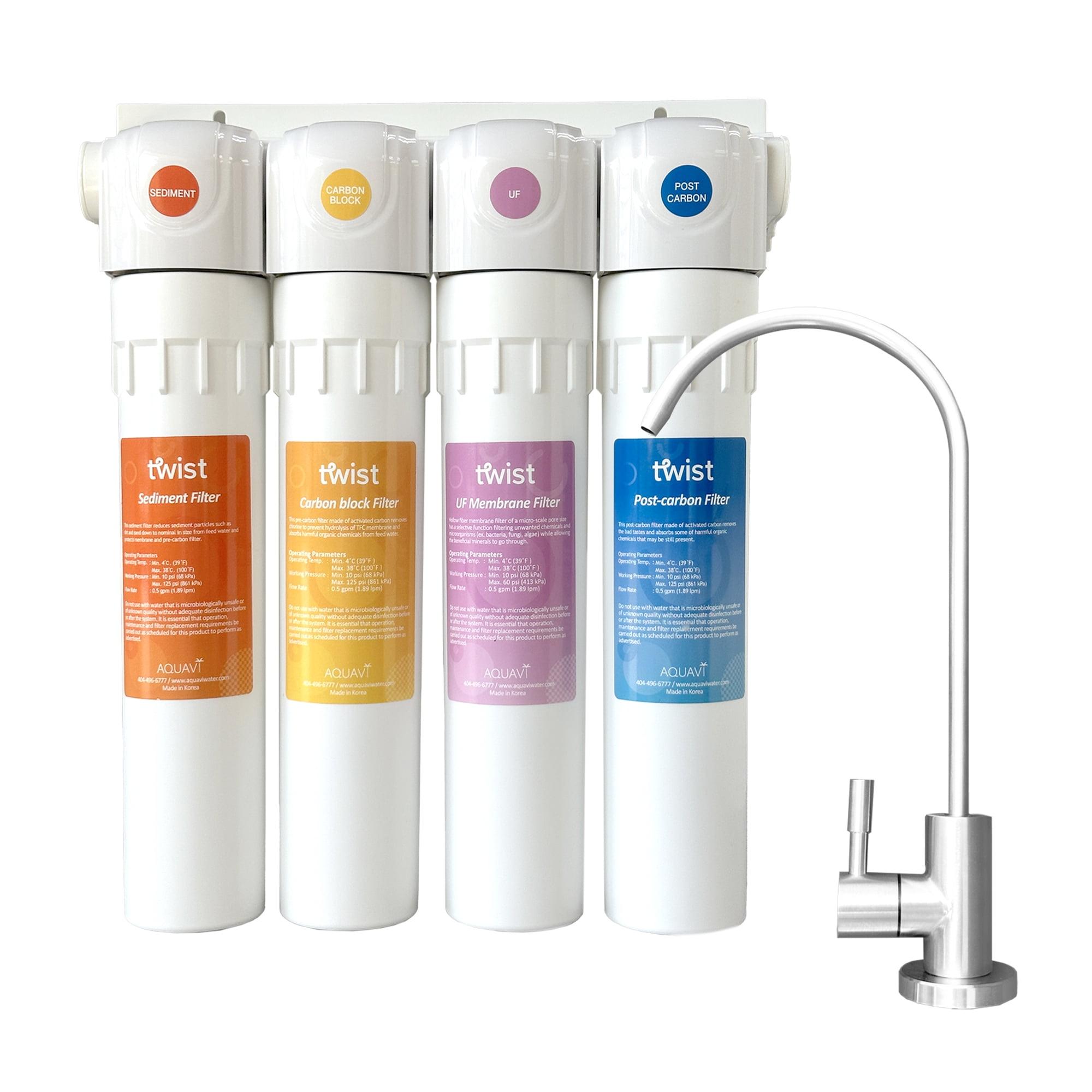 AQUAVI TUUM411 Aquavi Twist 4-Stage Filtration Mineral Under Sink Water Filtration System