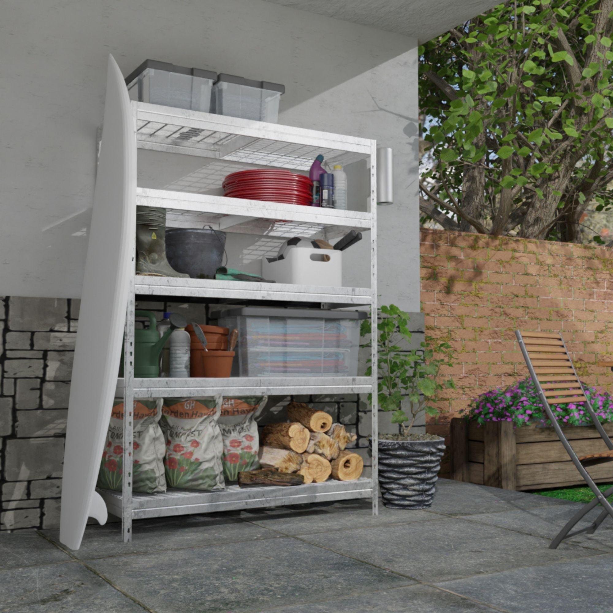 AR SHELVING Ar Shelving 5-Tier Galvanized Steel Garage Storage Shelving Unit in Silver with Wire Racks (35.4 in. W x 71 in. H x 18 in. D) NSF Certified