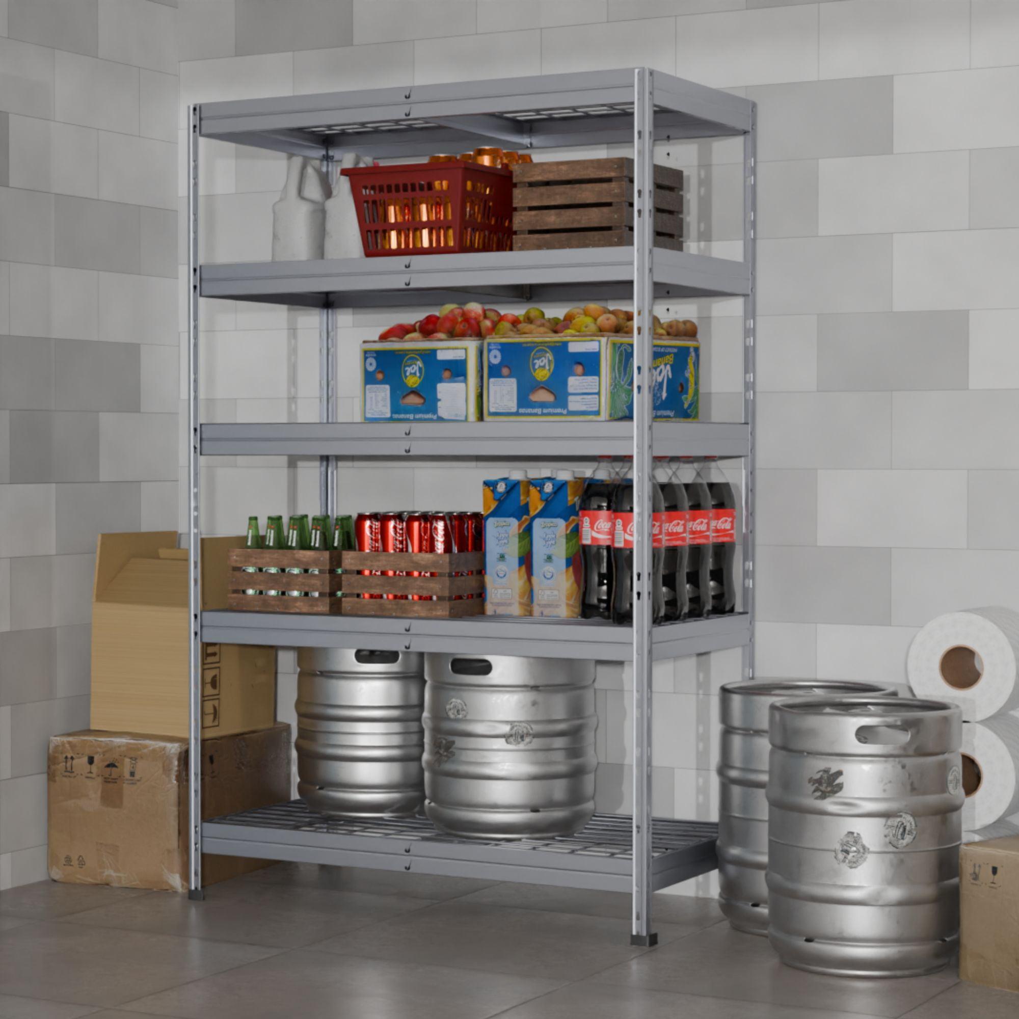 AR SHELVING Ar Shelving 5-Tier Galvanized Steel Garage Storage Shelving Unit in Silver with Wire Racks (35.4 in. W x 71 in. H x 18 in. D) NSF Certified