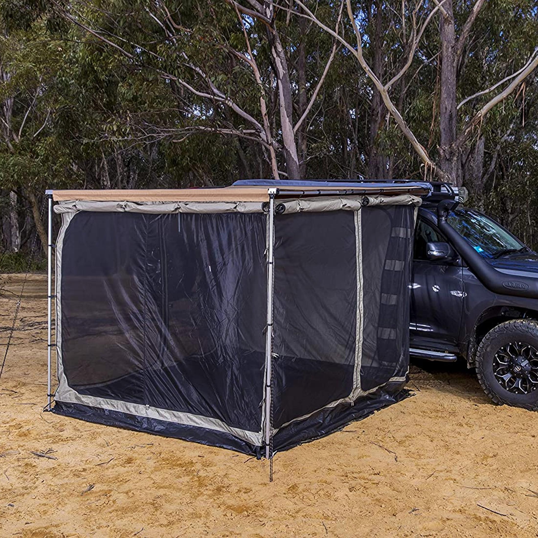 Heavy Duty Black and Gray SUV Awning Room with Floor