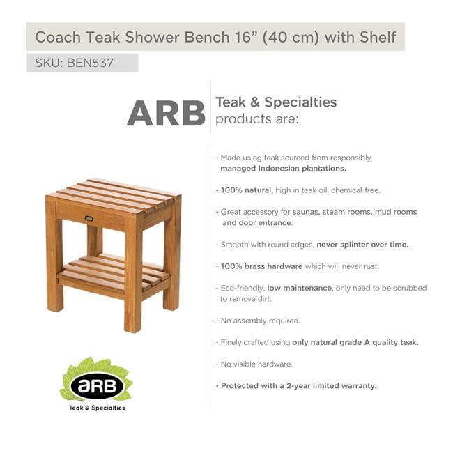 ARB Teak & Specialties Teak Shower Bench