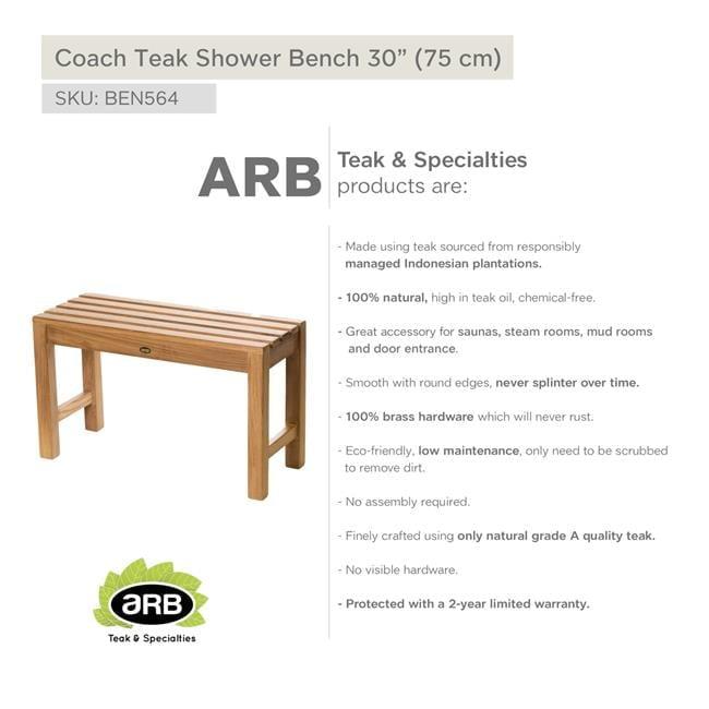 ARB Teak & Specialties Teak Shower Bench