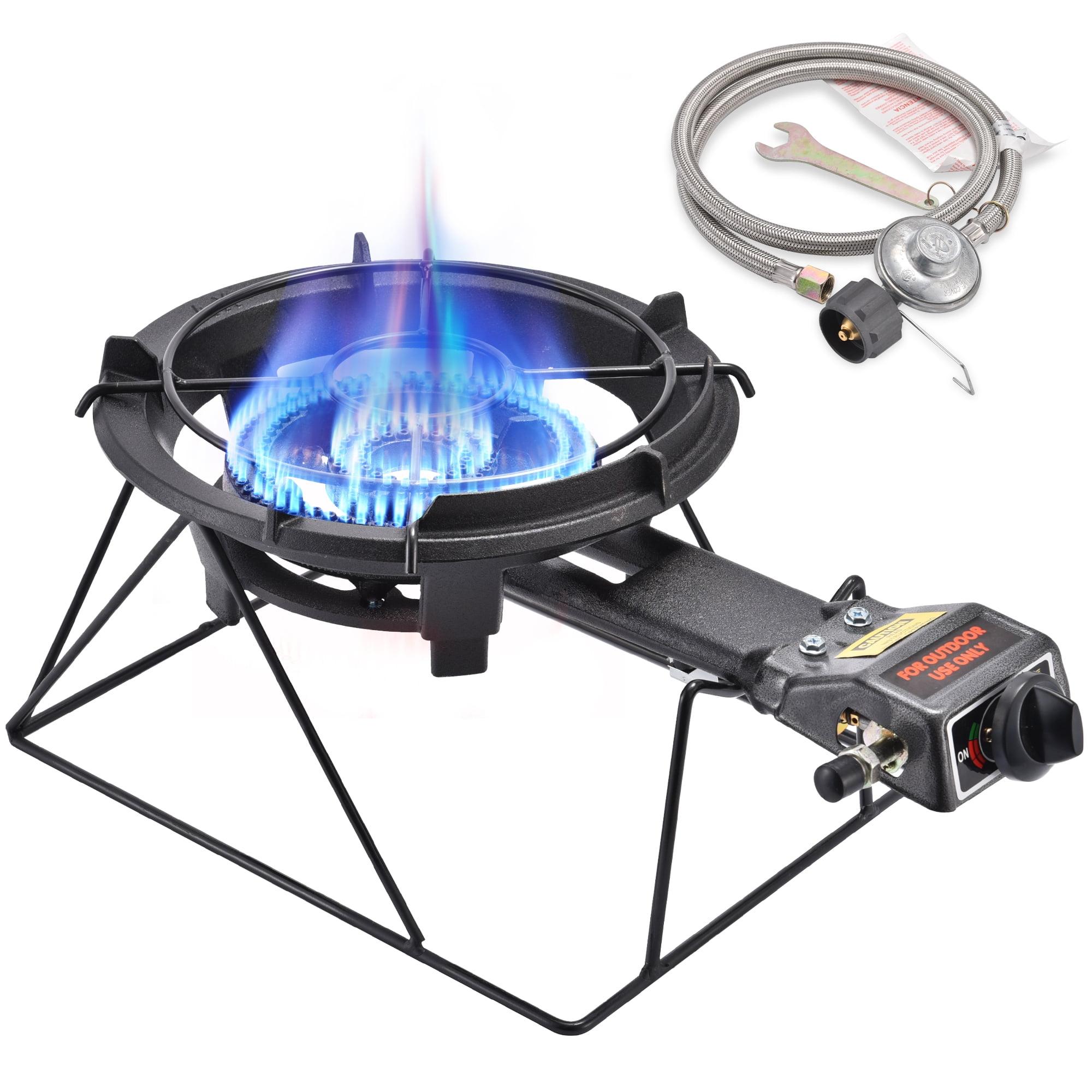 ARC 339R Portable Propane Burner Stove Cast Iron Single Burner with Detachable Rack Camping Stove BBQ 30,000 BTU/H