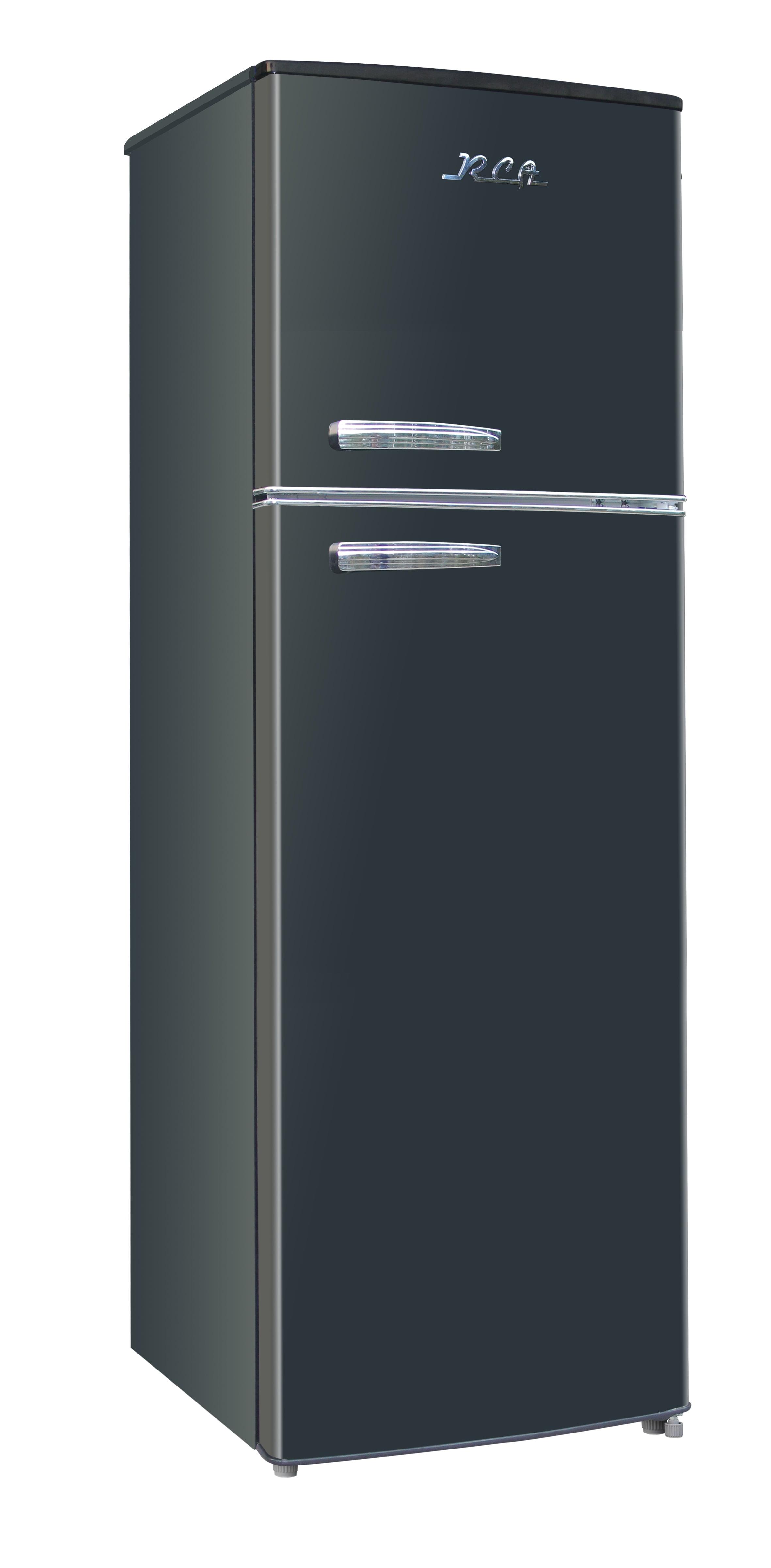 ARCTIC CHEF - 10 Cu Ft Top-Freezer Apartment-size Retro Refrigerator - Black