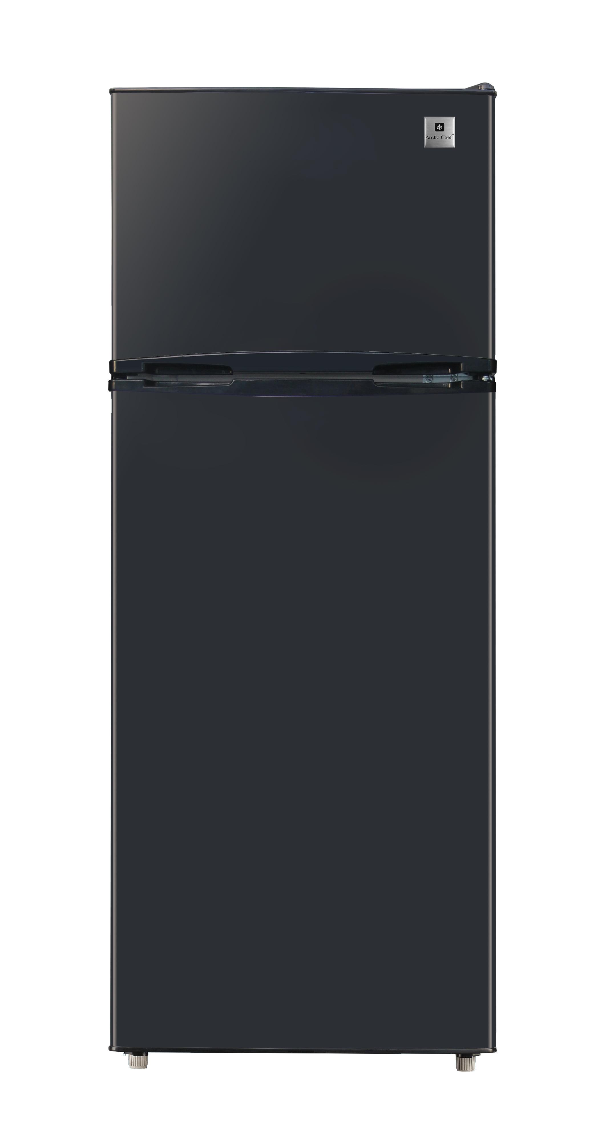 ARCTIC CHEF Reversible Hinged 75 Cu Ft 2-Door Top Freezer Refrigerator Black
