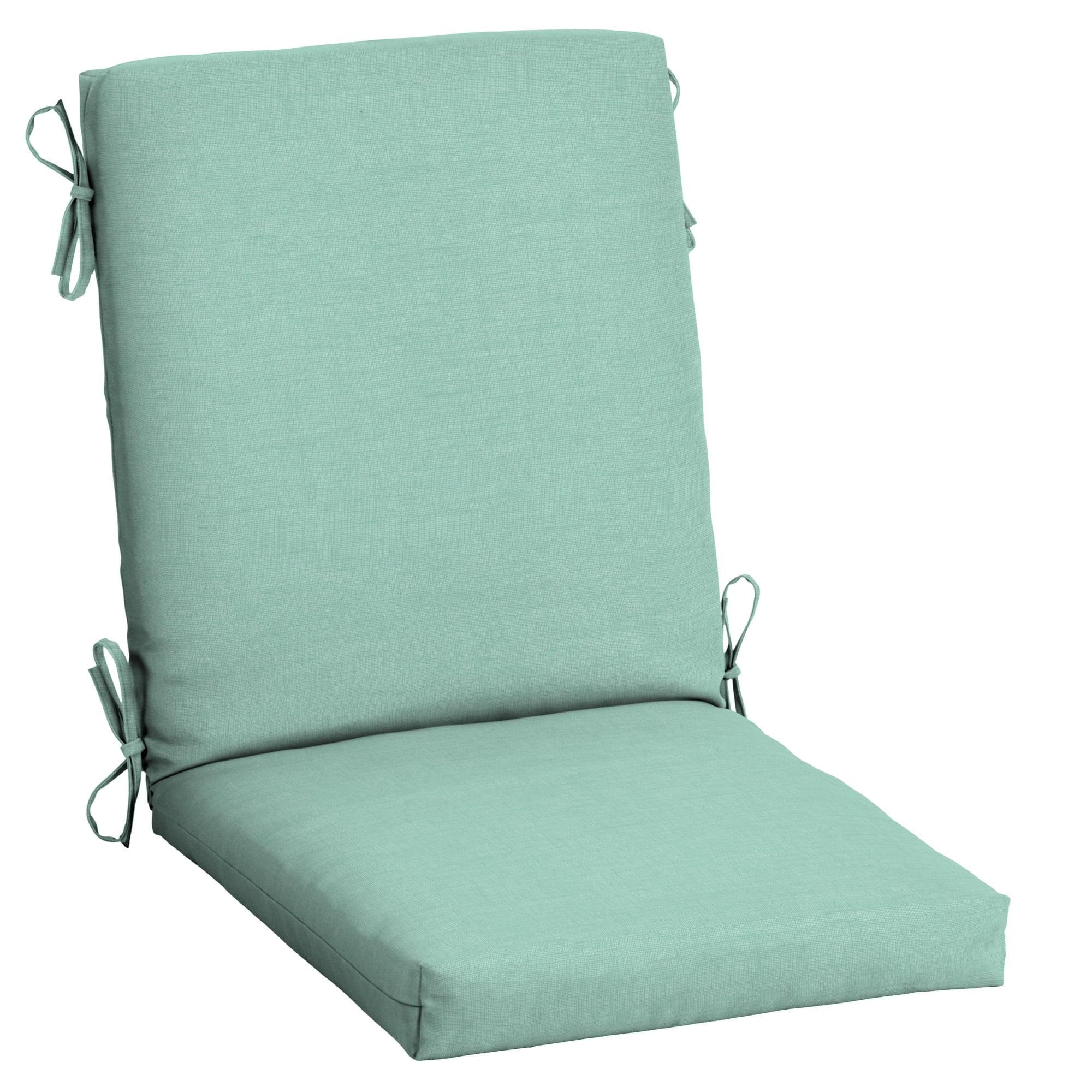 Arden 44"x20" Outdoor High Back Dining Chair Cushion Aqua Leala Texture: Fade & Water-Resistant, UV Protection