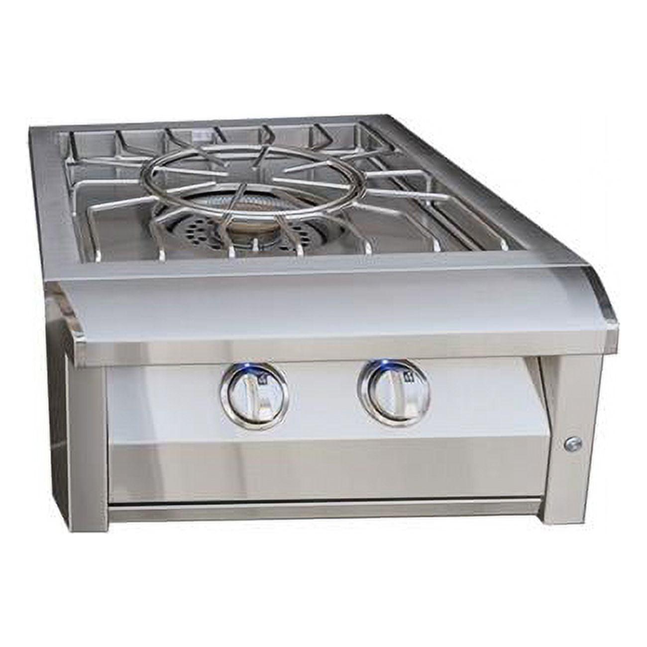 Stainless Steel Natural Gas Side Burner with LED Lights