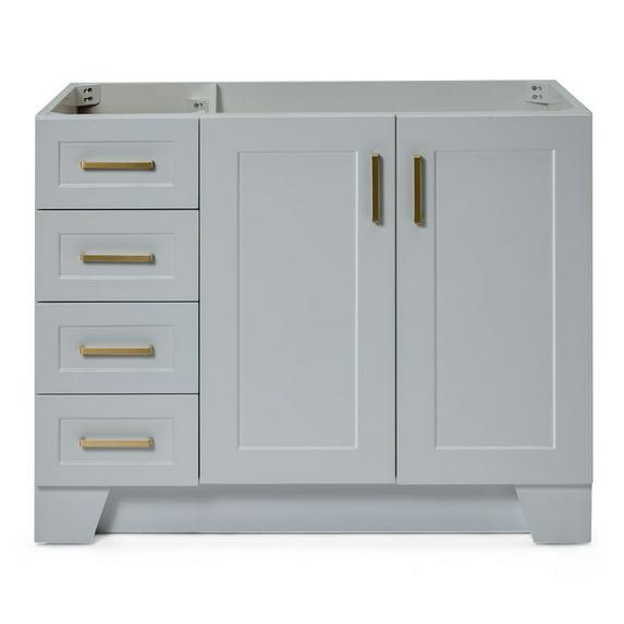 ARIEL Taylor 42 in. W x 21.5 in. D Bath Vanity Cabinet Only in Grey