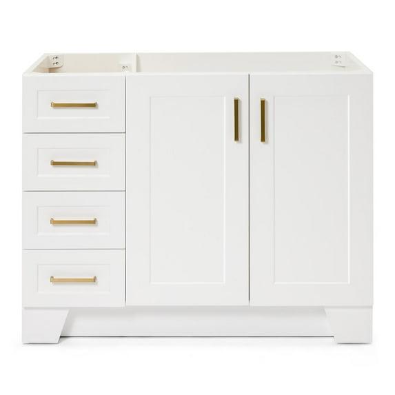 Ariel Q043s-R-Bc Taylor 42" Single Wood Vanity Cabinet - White