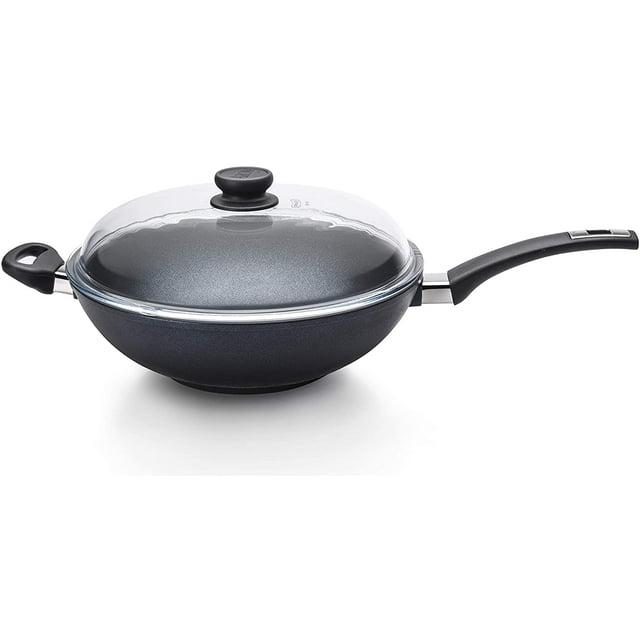 Aroma AROMA 12.5-Inch Ultimate Wok 5Qt. Nonstick Cast Aluminum Cookware, Thermal Base for Consistent Heating