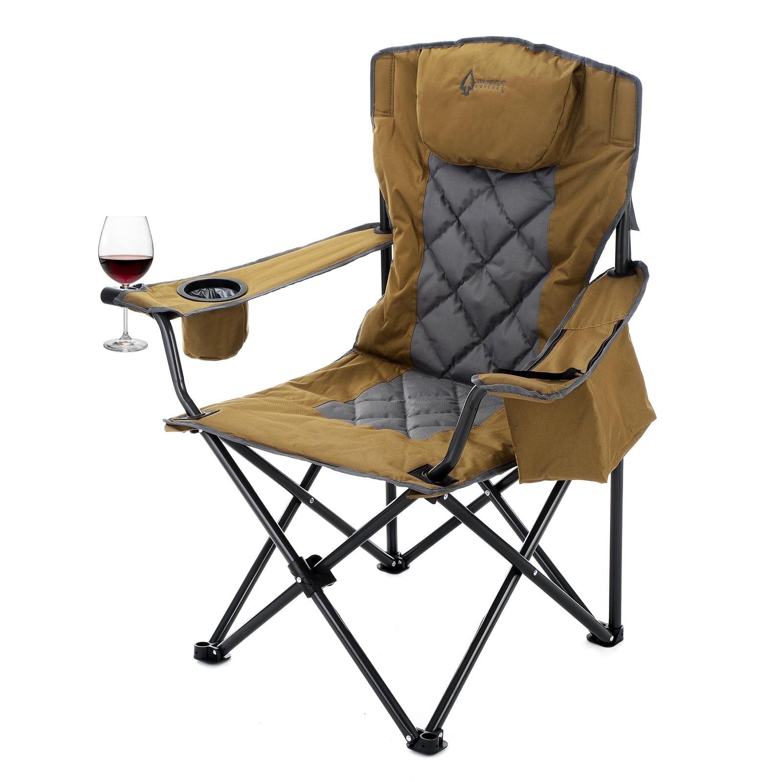 ARROWHEAD Outdoor Folding Camping Chair with Cushions