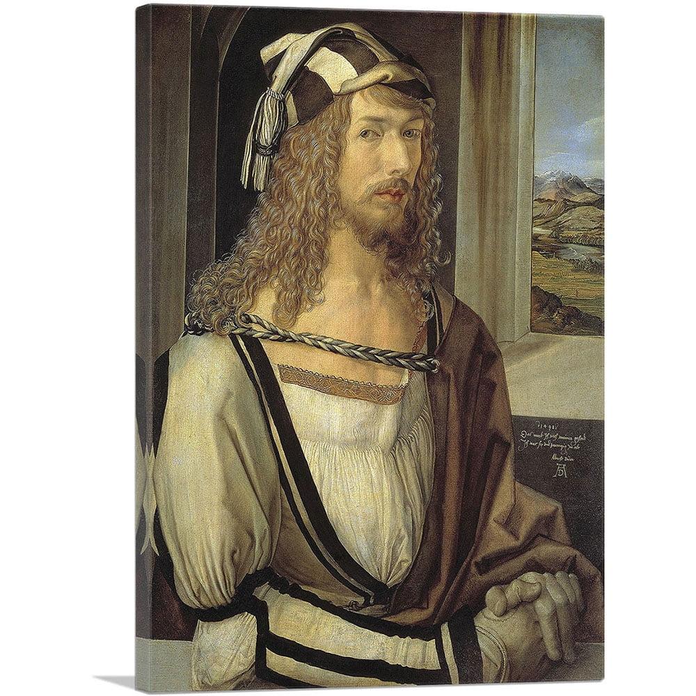 ARTCANVAS Self-Portrait 1498 Canvas Art Print by Albrecht Durer - Size: 18" x 12" (0.75" Deep)