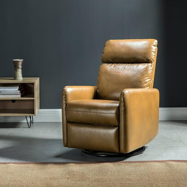 Artful Living Design Víctor Swivel Recliner-Camel