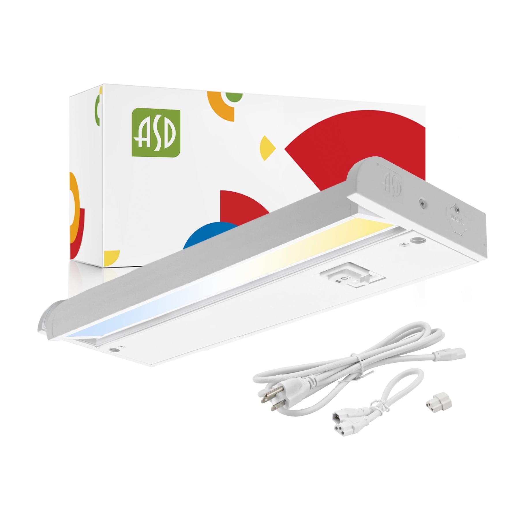 ASD 12-Inch White LED Under Cabinet Light with Adjustable Color Temperature